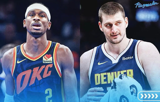 SportalkTR's tweet photo. 🏀 #Sportalk | OKC, SGA’nın 35 sayılık liderliği ve taraftar ateşiyle Game 7’de Denver’ı 125-93 ezdi! 🔥 MVP yarışında sonuç belirlendi gibi! Jokić 20 sayı attı ama yetmedi. Nuggets jenerasyonu bitti mi? 💭 Takip et, tartışalım! #NBA #Playoffs https://t.co/GWLsFzafYs