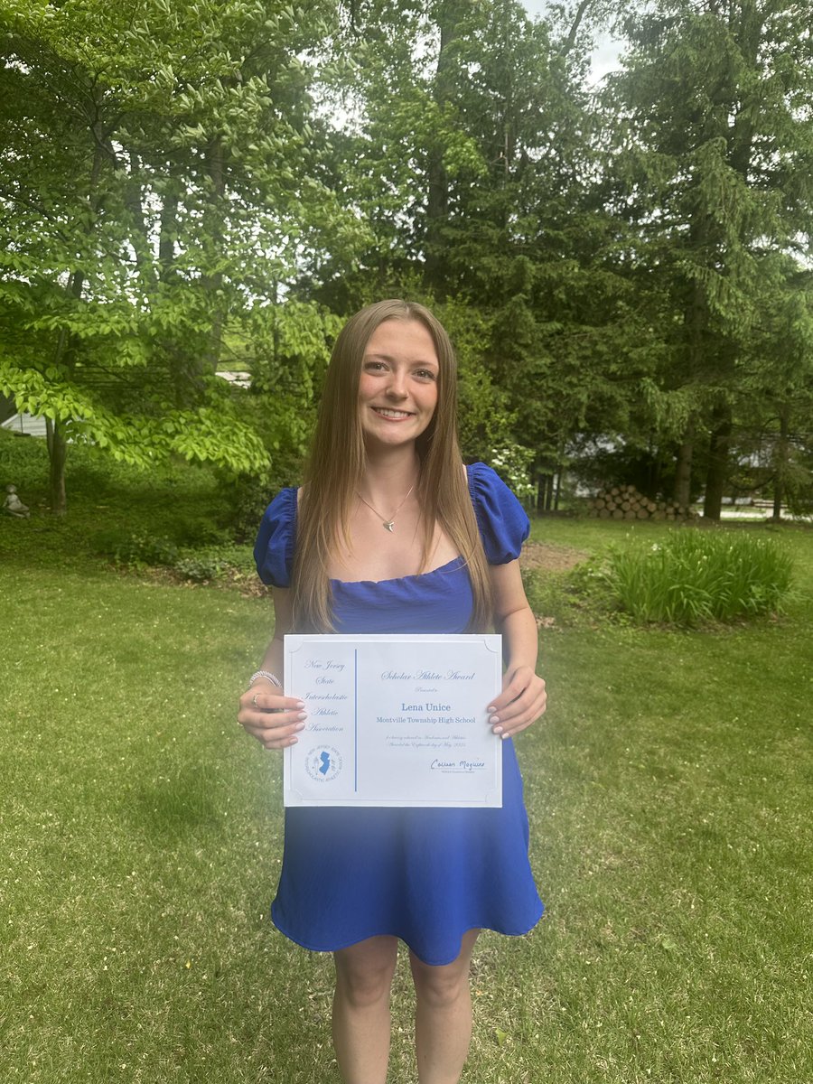 Congratulations to Lena Unice on being named this year’s 2025 NJSIAA Scholar Athlete! #ScholarAthlete2025 #MustangPride #SHUBound <a href="/MontvilleTwpHS/">MontvilleTwpHS</a> <a href="/MontvilleTwpSch/">MontvilleTwpSchools</a>