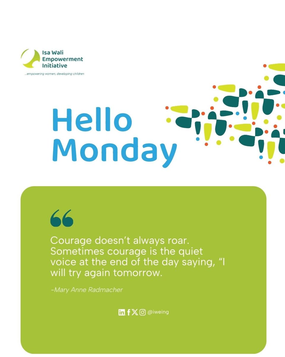 in the words of Mary Anne Radmacher, true courage lies in the quiet determination to keep going.

Let’s carry that quiet strength with us and face each challenge with renewed courage and the resolve to try again, no matter how yesterday went.
Here’s to a brave new week. 💛