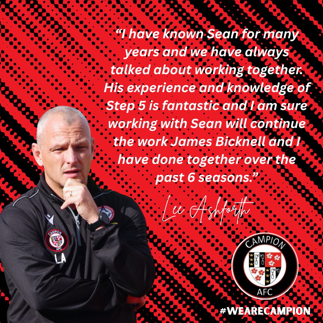 𝗪𝗲𝗹𝗰𝗼𝗺𝗲, 𝗦𝗲𝗮𝗻 𝗥𝗲𝗴𝗮𝗻 | 🔴⚫️

Hear from our new joint manager on what persuaded him to accept the role at Campion and Lee Ashforth’s thoughts on working alongside him! 🙌 

#WeAreCampion❤️🖤