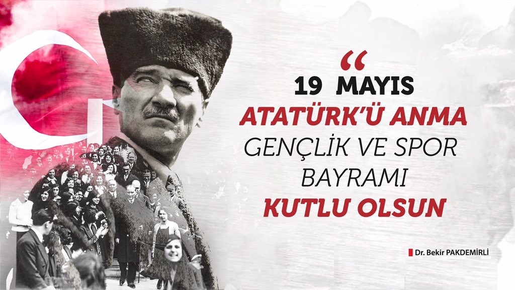 #19Mayıs Atatürk’ü Anma, Gençlik ve Spor Bayramımız kutlu olsun.  

Cumhuriyetimizin kurucusu Gazi Mustafa Kemal başta olmak üzere İstiklal Savaşımızın bütün kahramanlarını saygıyla anıyorum

Büyük ve Güçlü Türkiye'nin en büyük güvencesi, sahip olduğumuz en büyük zenginlik;