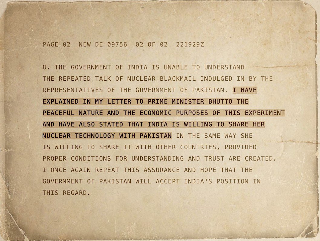 pallavict's tweet image. क्रोनोलॉजी समझिए 

…. CONग्रेस और पाक के नापाक प्यार की 

क्या इंदिरा गांधी ने भारत की #NuclearTechnology  पाकिस्तान को देने की बात की थी ?

क्यों CONग्रेस को पाक पर इतना प्यार ?

1947 मैं 1/3rd देश दिया

55 करोड़ दिए कश्मीर पर हमला करने की शाबाशी?

#IndusWaterTreaty में 4/5th…