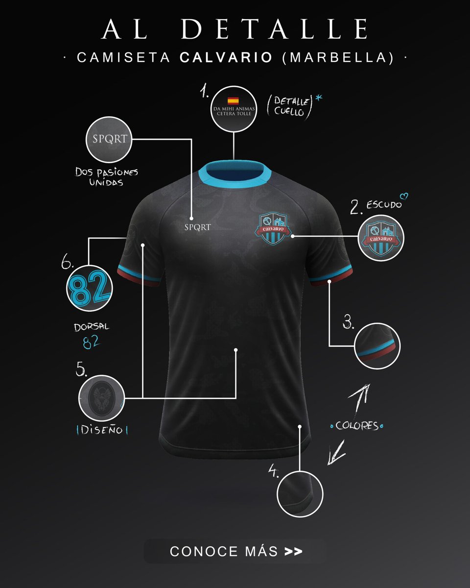 CalvarioHdad's tweet photo. 🆕 ¡CAMISETA CALVARIO AL DETALLE! 💙🖤❤️

Desde la Hermandad del Calvario nos llena de orgullo anunciar que ya podéis conseguir la camiseta exclusiva diseñada en colaboración con @_SPQRT , la reconocida marca especializada en camisetas cofrades

#Marbella #Futbol #Calvario https://t.co/Ozt5ctimMa