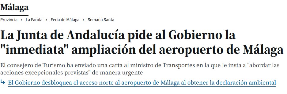 PLAN_Andalucia's tweet photo. Aeropuerto de #Malaga, nuevo frente de batalla dialéctica y postureo político entre el PP y PSOE. Atentos #SPOILER: nos quedan años de "es tu competencia", "¿los terrenos quién los expropia?...#blablabla.
@PLAN_Andalucia argumenta y propone la opción de AEROPUERTO DISTRIBUIDO⤵️ https://t.co/fxHyMAYcOT