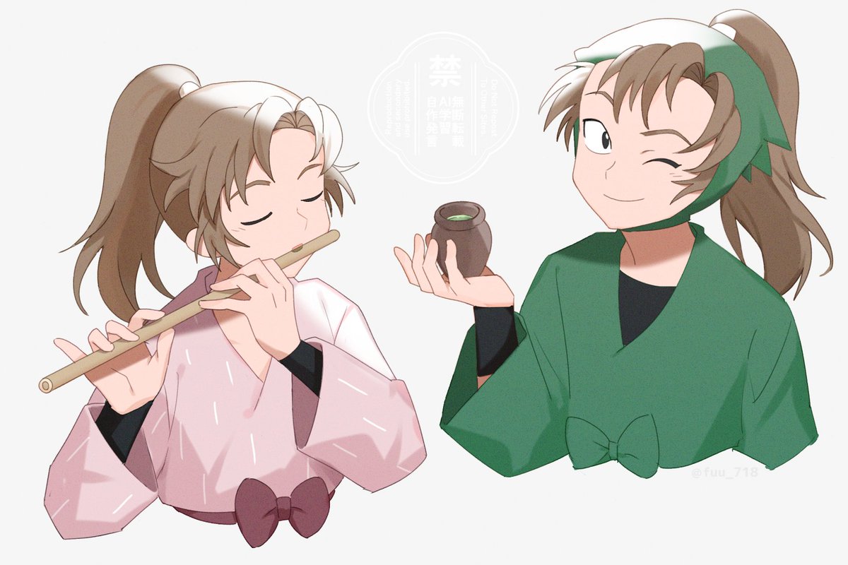 fuu_718's tweet image. 笛も吹けるしウインクも似合う