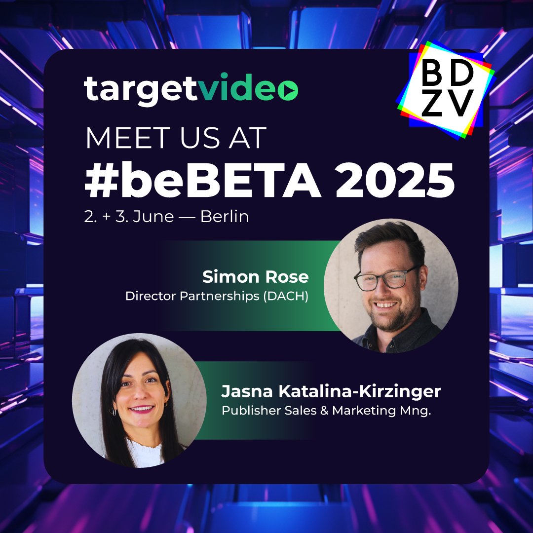 Jasna and Simon are 🔜 heading to #beBETA, one of the leading media conferences by BDZV. They'll dive into the latest in video, publishing, and monetization. Attending too? Be sure to reach out to them to meet up and chat! 🤝☕