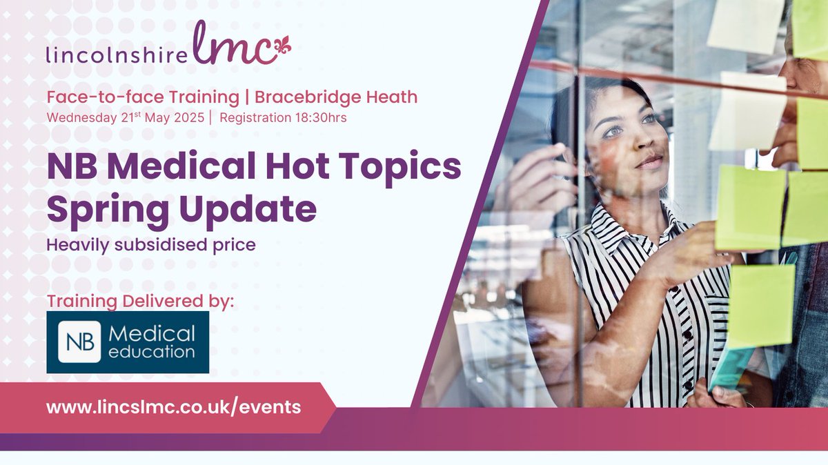 Last chance to book!

Don't miss your Hot Topics Spring Update at just a fraction of the usual cost!

Book at: lincslmc.co.uk/product/21-05-…

Access code: LINC-2105

#LincsLMCEvents
