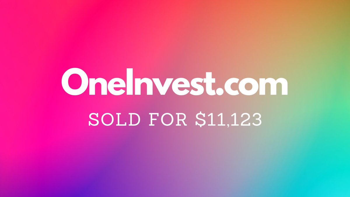 NameBio's tweet image. Yesterday saw $304k in domain name sales including:

$11,293 CallIn․com
$11,123 OneInvest․com
$9,000 CaptainSlots․com
$8,420 ASI․dev
$4,860 EvolutionWise․com
$4,600 0694․com

Full list 👉 namebio.com/daily

#Domains