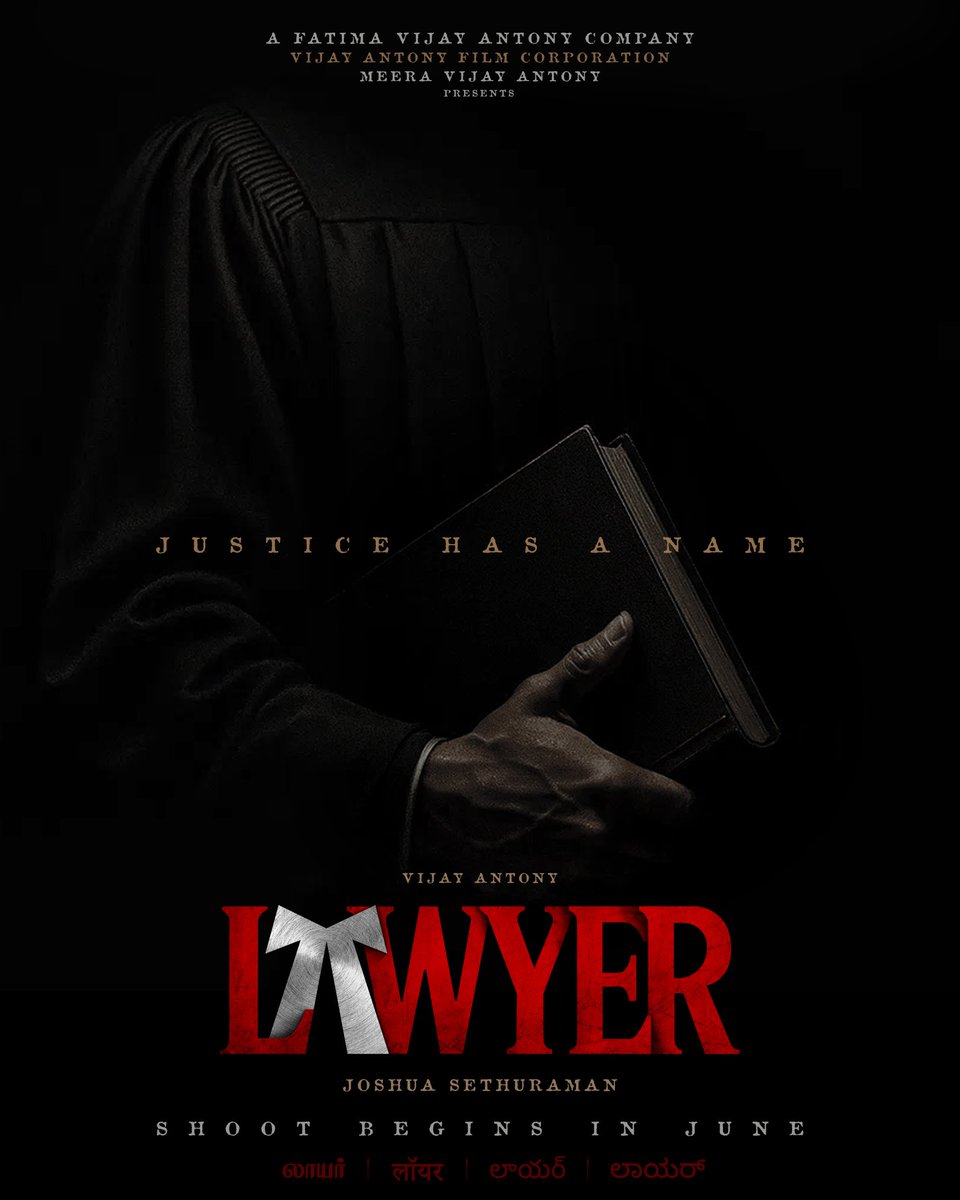 IndiaGlitz - Tamil (@igtamil) on Twitter photo The battle begins—not with fists, but with facts. #VA26 Titled as #LAWYER 👨⚖️⚖️
Another bold tale from director <a href="/Dir_Joshua/">Joshua Sethuraman</a>
<a href="/vijayantony/">vijayantony</a> <a href="/vijayantonyfilm/">VijayAntonyFilmCorporation</a> <a href="/teamaimpr/">Team AIM</a> The battle begins—not with fists, but with facts. #VA26 Titled as #LAWYER 👨⚖️⚖️
Another bold tale from director <a href="/Dir_Joshua/">Joshua Sethuraman</a>
<a href="/vijayantony/">vijayantony</a> <a href="/vijayantonyfilm/">VijayAntonyFilmCorporation</a> <a href="/teamaimpr/">Team AIM</a>
