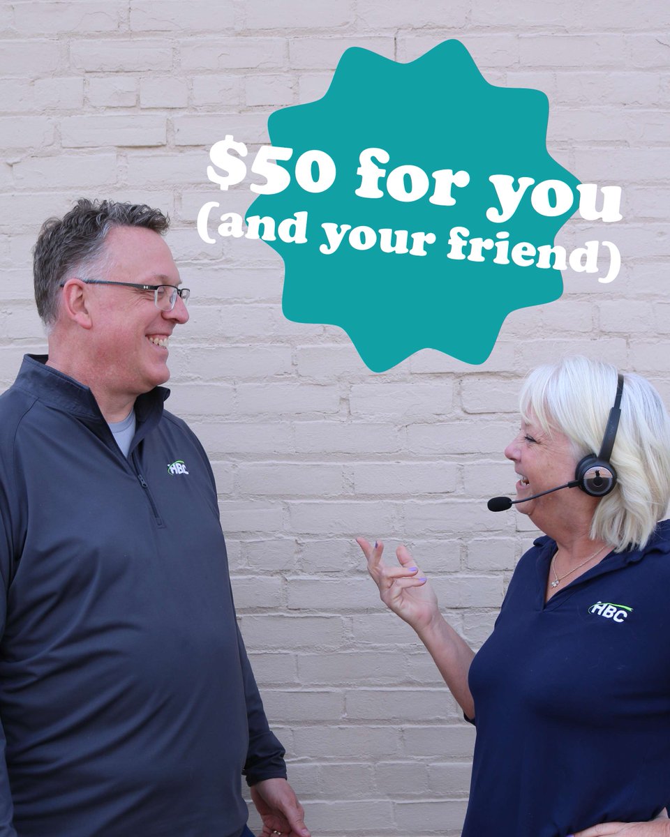 Nothing says Minnesota Nice like sharing a good thing. Refer a friend to HBC and we’ll thank you both with something even better than hotdish at a potluck—$50 for both of you!

Click here to start spreadin’ the kindness (and the deals...and good Internet): hbci.com/refer-a-friend/