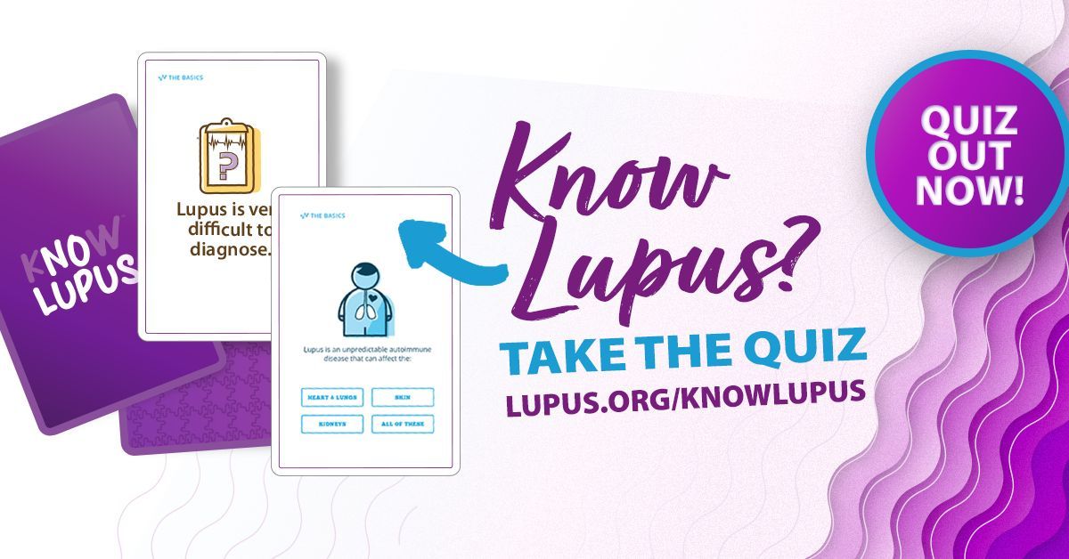Our #KnowLupus Quiz is live—are you up for the challenge? It’s time to test what you REALLY KNOW about #lupus. 💜 Take the quiz, post your score, tag us, and we'll reshare your results!

Play now: lupus.org/KnowLupus