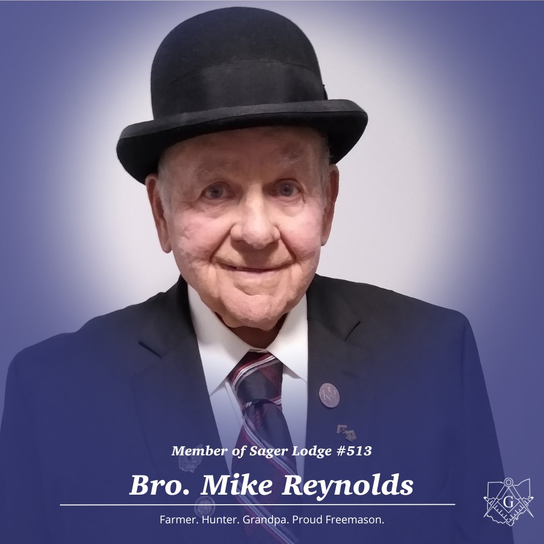 Our next #MasonMonday is Bro. Mike Reynolds from Sager Lodge No. 513. Bro. Reynolds is a farmer, hunter, grandpa, and proud Freemason. 

“Whether you have a family connection to the fraternity or not, I encourage you to consider joining.”