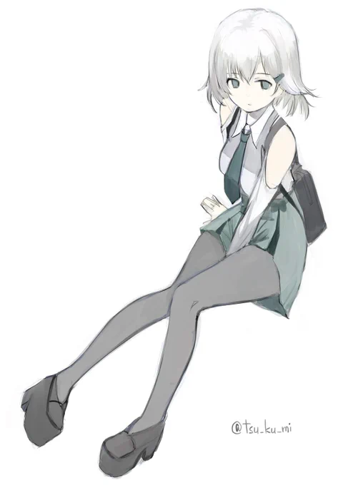 先日のAさんのwip Aさんは自分の性癖をいろいろ詰め詰めしてる子です #創作 #制作工程