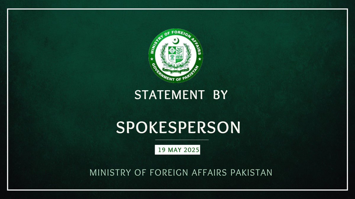 ForeignOfficePk's tweet photo. Statement by the Spokesperson in Response to Indian Media’s Baseless Claims Regarding Pakistan’s Use of Shaheen Missile in Operation Bunyanun Marsoos (BM).
🔗⬇️
https://t.co/TrT6GQU5lf https://t.co/dFzEfMMWLP