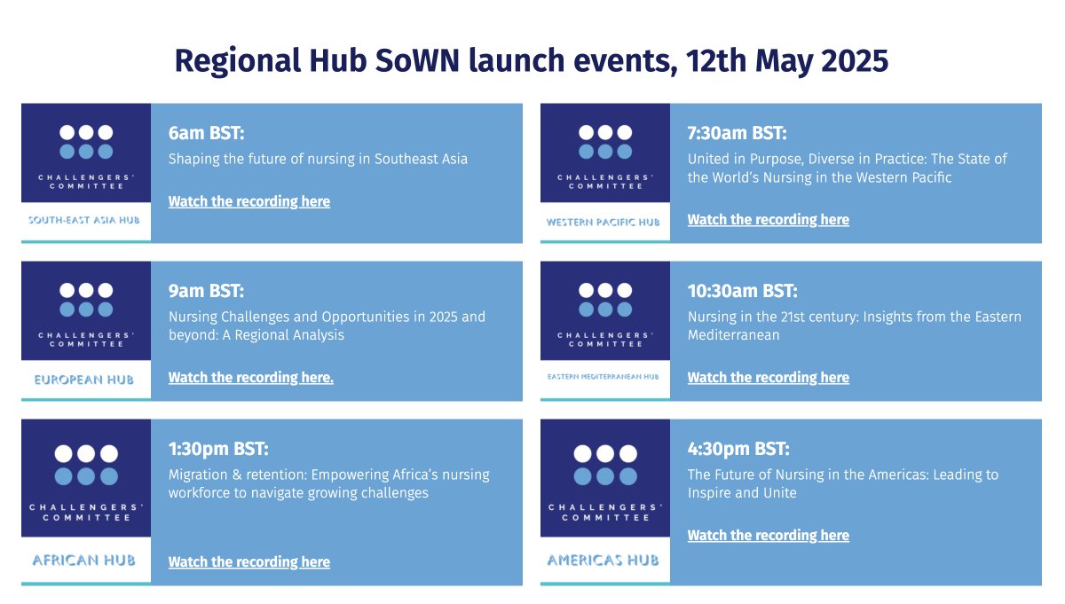 Burdett Trust ๐ (@burdetttrust) on Twitter photo You can now catch up with <a href="/NursingNow2020/">Nursing Now Challenge</a>'s #ChallengersCommittee Hub webinars, hosted in honour of #SoWN2025 & #IND2025.
Watch online, here: bit.ly/4jAUWPk
#Nursing You can now catch up with <a href="/NursingNow2020/">Nursing Now Challenge</a>'s #ChallengersCommittee Hub webinars, hosted in honour of #SoWN2025 & #IND2025.
Watch online, here: bit.ly/4jAUWPk
#Nursing