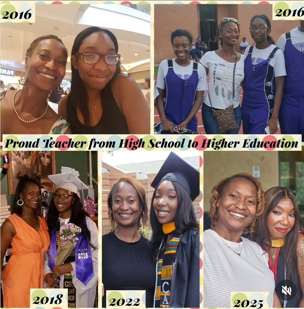 In 2016, three years after leaving middle school, I heard my name called in the mall. It was one of my favorite middle school students. Nine years later I've attended many of her performances and all her graduations! Yesterday Skyler "mastered it". Congrats!