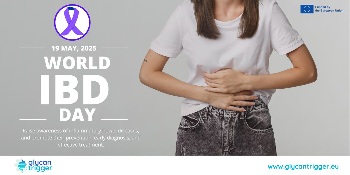 GlycanTrigger's tweet image. Today is #WorldIBDDay 💜
IBD, including Crohn’s & ulcerative colitis, affects up to 10M people worldwide 🌍
@GlycanTrigger is working to uncover what triggers IBD, to enable earlier diagnosis, better treatments & prevention.
Let’s raise awareness & support research! 👩🔬🧪