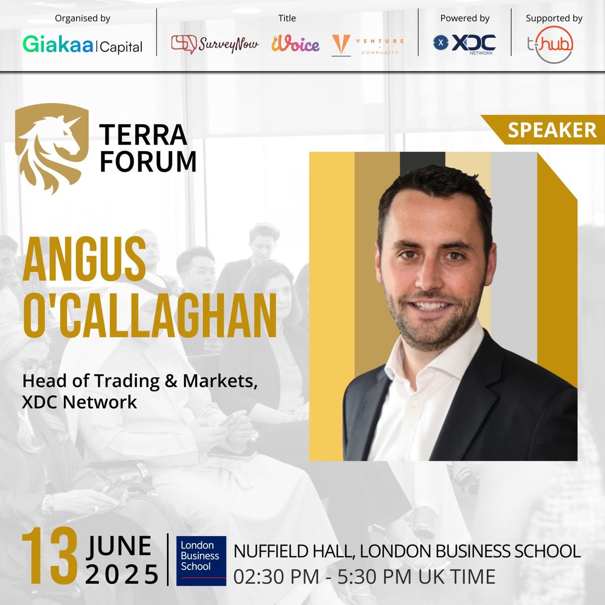 Terra forum (@terraf61936) on Twitter photo Speaker Announcement!
<a href="/Gus_OCallaghan/">Angus O'Callaghan</a>, Head of Trading & Markets at <a href="/XDC_Network_/">XDC Network</a> , will be joining us at Terra Forum: The London Edition.
June 13 | London Business School <a href="/LBS/">London Business School</a>
Register: uk.events.theterraforum.com Speaker Announcement!
<a href="/Gus_OCallaghan/">Angus O'Callaghan</a>, Head of Trading & Markets at <a href="/XDC_Network_/">XDC Network</a> , will be joining us at Terra Forum: The London Edition.
June 13 | London Business School <a href="/LBS/">London Business School</a>
Register: uk.events.theterraforum.com