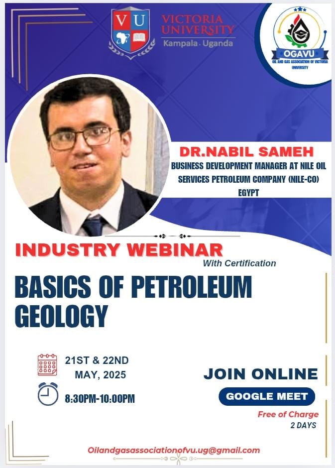 OGAVU_'s tweet photo. Something exciting is happening! OGAVU Association is bringing an online deep dive into Petroleum Geology with Dr.Nabil Sameh from NILE-CO, Egypt.

Date: 21st &amp; 22nd May, 2025
Time: 8:30PM - 10:00PM Google Meet – Free Entry https://t.co/UTFjgFDpP4