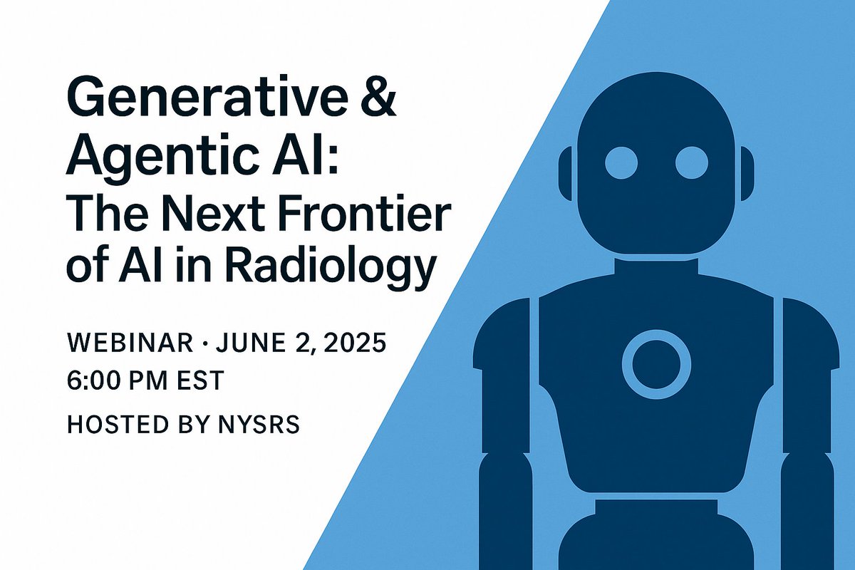 NYSRS, Inc (@nysrsociety) on Twitter photo NYSRS's Quality & Safety Committee proudly presents: 👇
Please join us in hearing radiology AI luminary <a href="/woojinrad/">Woojin Kim</a> present on the next frontier of AI in radiology.
Registration link: zoom.us/meeting/regist… NYSRS's Quality & Safety Committee proudly presents: 👇
Please join us in hearing radiology AI luminary <a href="/woojinrad/">Woojin Kim</a> present on the next frontier of AI in radiology.
Registration link: zoom.us/meeting/regist…