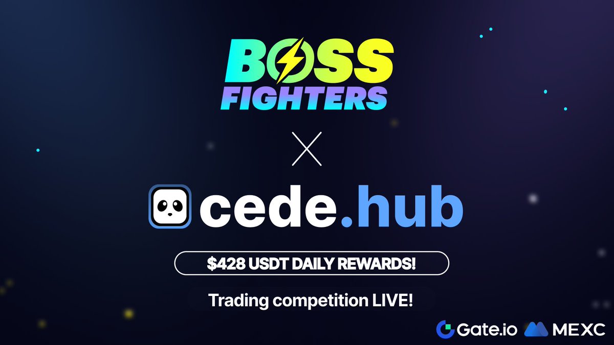 The <a href="/BossFightersX/">BOSS FIGHTERS ⚡️ $BFTOKEN</a> Trading Competition is LIVE ⚔️

💸 428 USDT in daily rewards
📈 Trade $BFTOKEN using your <a href="/MEXC_Official/">MEXC</a> or <a href="/Gate_io/">Gate</a> account
📅 Live until May 26

Step into the arena and fight for your share of USDT 👇 app.cedehub.io/boss_fighters_…