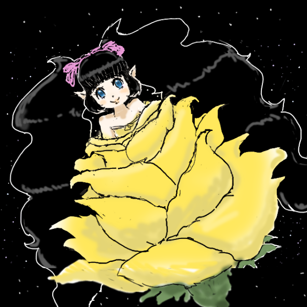 「イエローローズ・ブラックツイン 」|とろろ（星尾 登路郎）＠昭和の古狸のイラスト