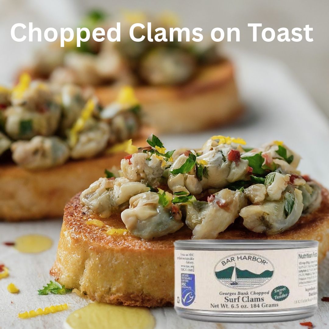 barharborfoods's tweet photo. 🧂💥 POV: You’re broke, busy, but still bougie.
Enter canned clams: the underdog of the pantry that says “I’m classy, but I also have rent to pay.”
Whip up clam pasta, chowder, or spicy garlic clams on toast in 15 min. Impress your date. Impress yourself. 🐚✨
#ClamUp #PantryGlowUp #CannedButMakeItGourmet #AdultingWithFlavor
🌶️ Spicy Garlic Clams on Toast (Serves 2)
🛒 Ingredients:
1 can (6.5 oz) Bar Harbor Foods® chopped surf clams, drained (reserve a little clam juice)
3 slices of crusty bread (sourdough or ciabatta works best)
2 tbsp olive oil
3 garlic cloves, finely chopped
1/4 tsp red pepper flakes (adjust to taste)
1/2 tsp smoked paprika (optional, but 🔥)
Zest of 1/2 lemon + juice
Salt & pepper to taste
Chopped fresh parsley (or green onions) for garnish
🧑🍳 Directions:
Toast the Bread
Lightly drizzle bread with olive oil and toast until golden and crispy (use a toaster, oven, or skillet). Sauté Garlic & Spice
In a skillet, heat 2 tbsp olive oil over medium heat. Add garlic and red pepper flakes. Sauté for 1 minute until fragrant but not browned. Add the drained clams and a splash (1–2 tbsp) of reserved clam juice. Stir in smoked paprika and lemon zest. Cook for 2–3 minutes until heated through and slightly thickened. Season with salt and pepper.
Finish with Citrus
Remove from heat, squeeze in lemon juice, and stir. Spoon clam mixture over the toasted bread. Sprinkle with olive oil, parsley and maybe a pinch more chili flakes (if you're bold).
💡 Pro Tip: Top with a poached or soft-boiled egg for brunch-level magic. Or add a splash of white wine during the sauté for extra depth.