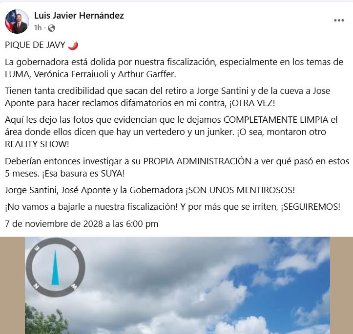 🔥 ¡Luis Javier Hernández no se quedó callado! 🔥

En su #PiqueDeJavy, el exalcalde de #Villalba arremete contra la gobernadora Jenniffer González y el PNP tras las acusaciones de vehículos enterrados. “¡Montaron otro reality show!”, dijo, mientras mostraba fotos que, según él,