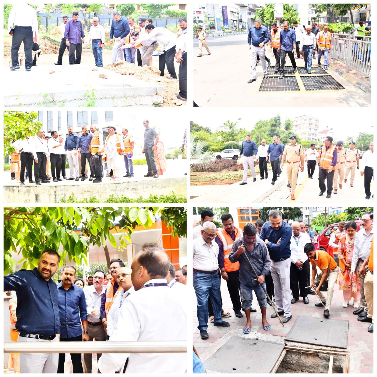 GHMC Commissioner Sri R V Karnan conducted a joint inspection along with the Joint Commissioner of Police (Traffic), <a href="/ZC_Secunderabad/">Zonal Commissioner, Secunderabad Zone, GHMC</a> ,General Manager (CIC), DCP (Traffic), Chief Engineer (Maintenance), Chief City Planner (GHMC), and other departmental officials at the