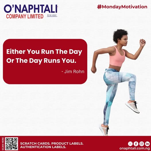 onaphtali's tweet photo. This quote is a reminder that how your day unfolds is up to you. 
Take control with purpose and direction,or let distractions and outside demands take over. 
Success starts with intention—run your day before it runs you.
Have a lovely week ahead.
#onaphtalicompanylimited #Monday https://t.co/IyJTFcjGPf