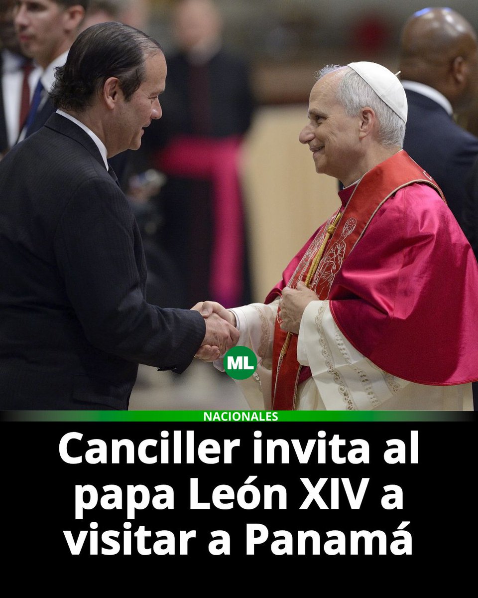 MetroLibrePTY's tweet image. El canciller de Panamá, Javier Martínez-Acha informó que invitó al papa León XIV, a que realice una visita a Panamá en una fecha próxima, durante una entrevista privada en el Vaticano.
“Lo invité a Panamá”, dijo el canciller. “Fue una conversación muy amena en la que le di el…