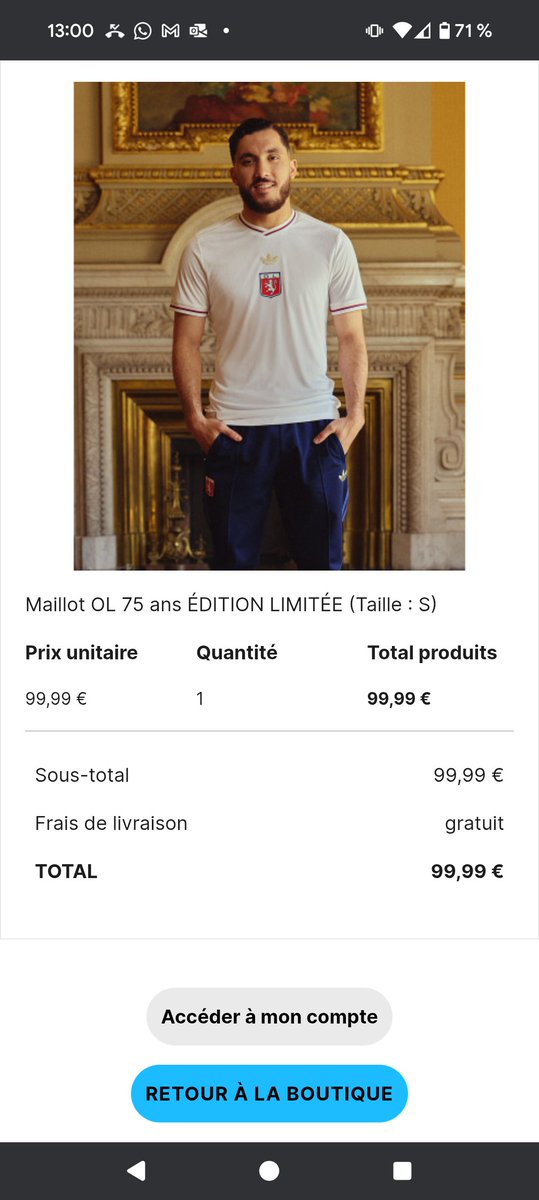 Maillot dispo sur Foot.fr