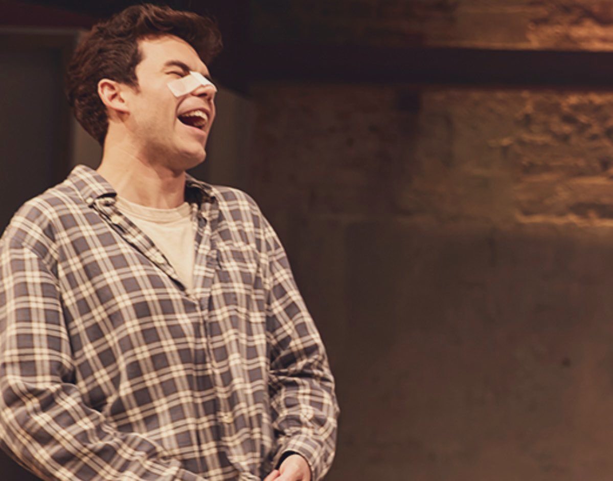 Jea_Nicluke's tweet photo. “Newton manages to dork himself down convincingly in the early scenes – all specs, bad fringe and apologetic posture – before his innate handsome swagger is allowed to emerge: even then, he maintains a touching vulnerability.” 

🥹🥹🥹

#theshapeofthingsweek #TSOTweek #TSOT https://t.co/lKevBtjbeN