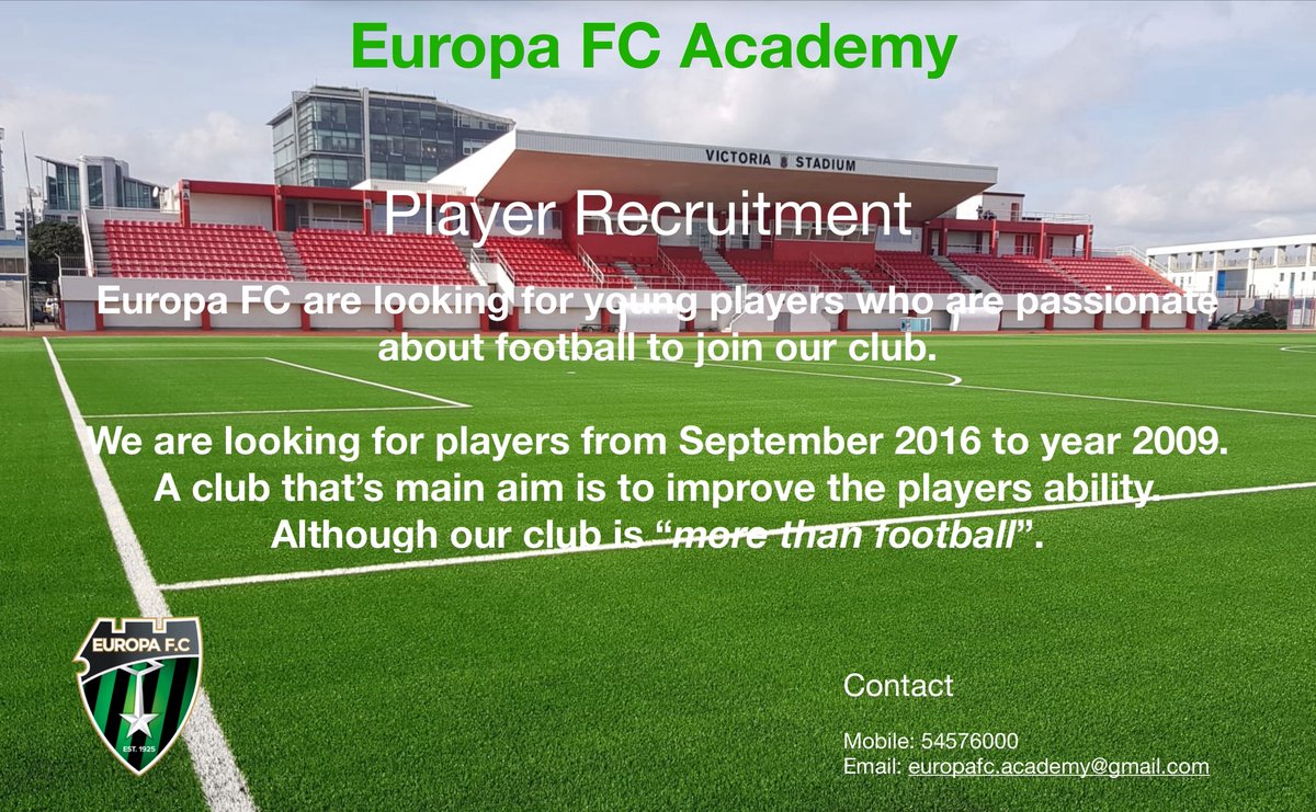 We are Recruiting players from born September 2016 to born 2009. ⚽️💚🖤
We can also accommodate younger players.
We have spaces in most age groups.