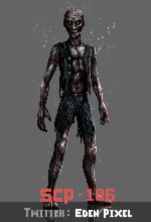 eden_pixel's tweet photo. SCP-106🎨
An old man has disappeared.
Now it's time for someone to scream...
With a broken bone🦴
#SCP #SCPFoundation #SCP106 #pixelart #pixel_art https://t.co/LZGhfA5N4u