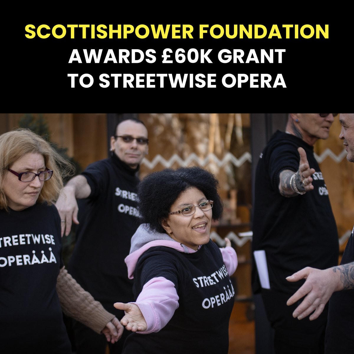 Streetwise Opera (@streetwiseopera) on Twitter photo Streetwise Opera has been awarded a £60,073 grant from the <a href="/ScottishPower/">ScottishPower</a> Foundation to support our 2025/26 Streetwise Sessions! With this funding, we’ll launch Reimagining the Classics, a bold project where people with experience of homelessness explore and reinterpret opera’s Streetwise Opera has been awarded a £60,073 grant from the <a href="/ScottishPower/">ScottishPower</a> Foundation to support our 2025/26 Streetwise Sessions! With this funding, we’ll launch Reimagining the Classics, a bold project where people with experience of homelessness explore and reinterpret opera’s