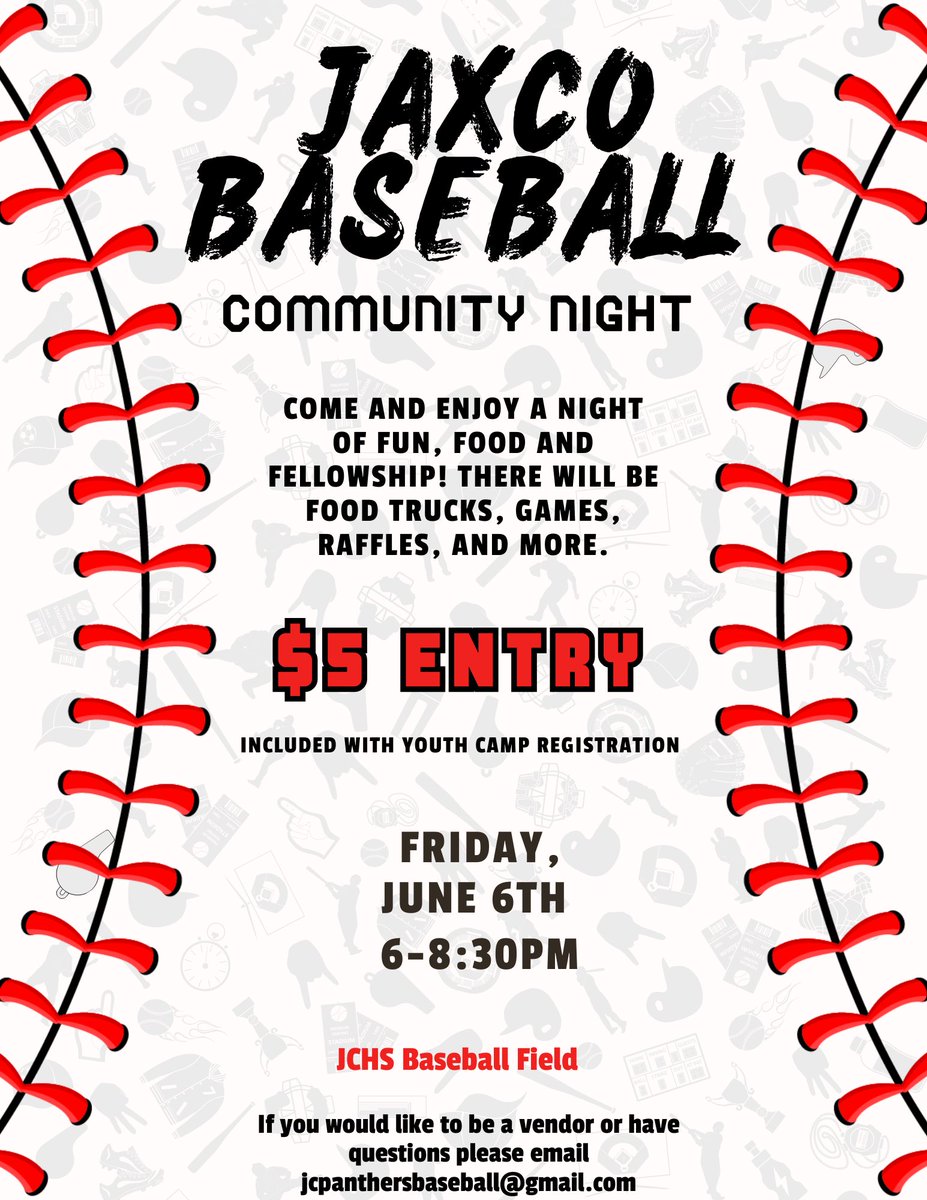 🚨ATTENTION🚨
Please join us for our 2nd annual community night! 

#ProudToBeJC