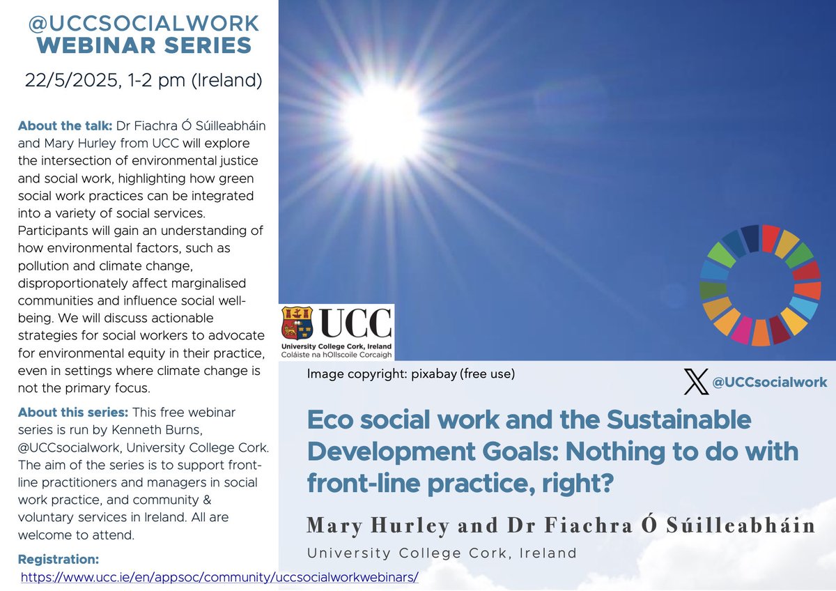 @UCCsocialwork (@uccsocialwork) on Twitter photo The next @UCCsocialwork events will take place this Thursday 22nd May, 1-2 pm on Microsoft Teams with Dr Fiachra Ó Súileabháin and Mary Hurley. Free to attend. Register: ucc.ie/en/appsoc/comm…
<a href="/FiachraOS/">FiachraOSuilleabhain (He/Him)</a> <a href="/CACSSS1/">UCC Arts, Celtic Studies and Social Sciences</a> <a href="/UCCAppSoc/">AppliedSocialStudies</a> <a href="/IASW_IRL/">IASW</a> <a href="/cuskellk/">Kerry Cuskelly</a> <a href="/VGeiran/">Vivian Geiran</a> The next @UCCsocialwork events will take place this Thursday 22nd May, 1-2 pm on Microsoft Teams with Dr Fiachra Ó Súileabháin and Mary Hurley. Free to attend. Register: ucc.ie/en/appsoc/comm…
<a href="/FiachraOS/">FiachraOSuilleabhain (He/Him)</a> <a href="/CACSSS1/">UCC Arts, Celtic Studies and Social Sciences</a> <a href="/UCCAppSoc/">AppliedSocialStudies</a> <a href="/IASW_IRL/">IASW</a> <a href="/cuskellk/">Kerry Cuskelly</a> <a href="/VGeiran/">Vivian Geiran</a>