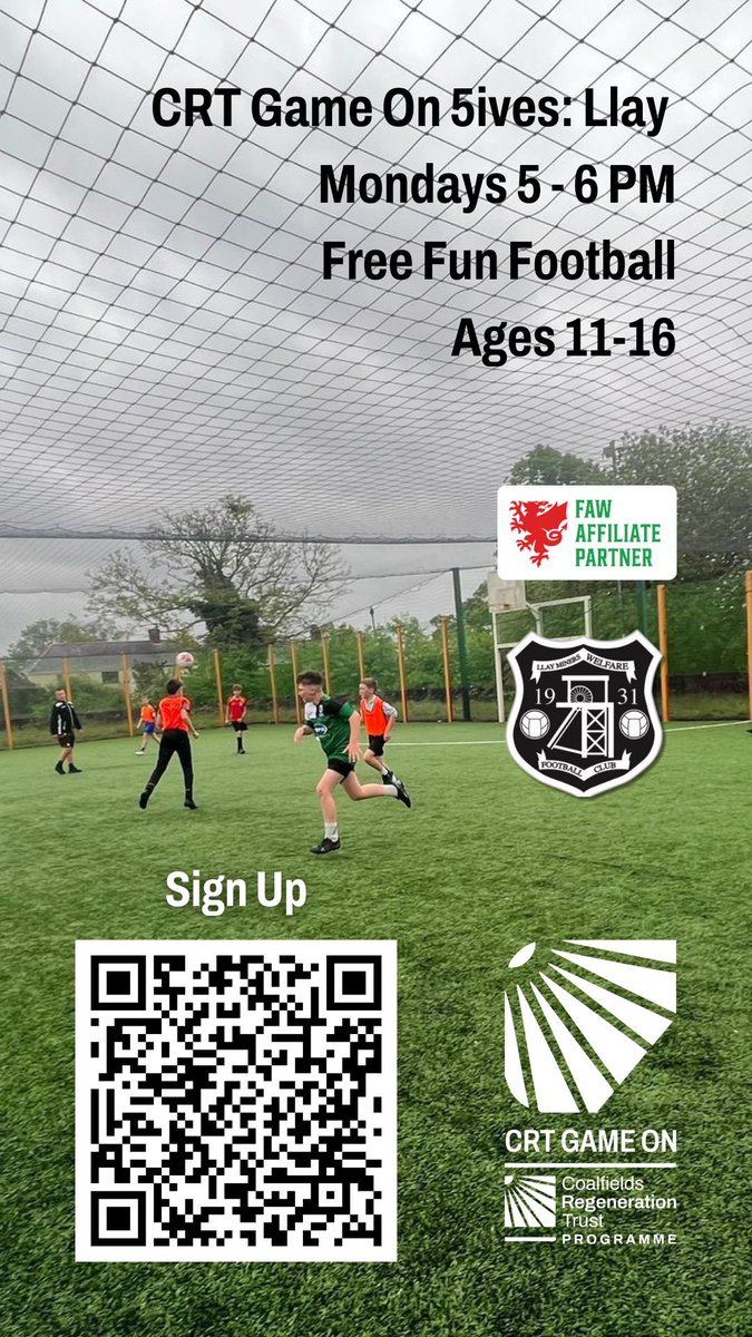 Our football 5s is back tonight registration opens from 16:30