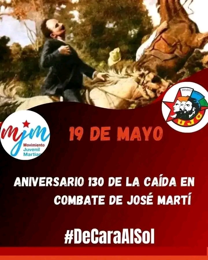 Palacio de Pioneros XX Aniversario del Moncada (@palaciosongo) on Twitter photo Hoy se cumplen 130 años de la caída en combate de nuestro héroe nacional José Martí #CubaMined #CubaViveSuHistoria <a href="/RosWalmer/">Walmer Ros Mora</a> <a href="/dme_lamaya/">DGE Songo La Maya</a> <a href="/dpestgo/">DGE Santiago de Cuba</a> <a href="/MatosZuleidis/">Zuleidis Matos Gonzalez</a> <a href="/GreciaDomngue12/">Comunicadora Songo La Maya</a> Hoy se cumplen 130 años de la caída en combate de nuestro héroe nacional José Martí #CubaMined #CubaViveSuHistoria <a href="/RosWalmer/">Walmer Ros Mora</a> <a href="/dme_lamaya/">DGE Songo La Maya</a> <a href="/dpestgo/">DGE Santiago de Cuba</a> <a href="/MatosZuleidis/">Zuleidis Matos Gonzalez</a> <a href="/GreciaDomngue12/">Comunicadora Songo La Maya</a>