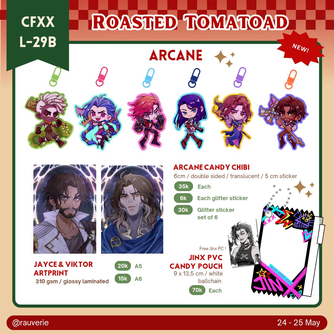 rauverie's tweet photo. [RTs &amp; Likes are appreciated]
Rauverie's CF20 Catalogue 

🍅 Booth "ROASTED TOMATOAD" no L-29b
📆 24-25 May
❤️ House MD, Gravity falls, Arcane, Marvel, Deadpool, Spiderverse, Sherlock Holmes Evangelion, Nozaki,  Inuyasha, Nanami JJK, Dunmeshi, BNHA, SVT
💵 Cash only

#cfxx #cf20 https://t.co/9NWuzgO4Bc