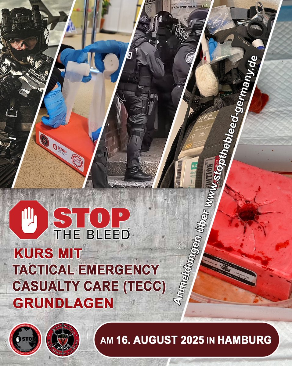 Ebbersmeyer's tweet photo. Wenn du lernen möchtest, wie man lebensbedrohliche Blutungen schnell und effektiv behandelt, um Leben retten zu können, bist du bei diesem Tagesseminar genau richtig. https://t.co/dCaFQbCSxx