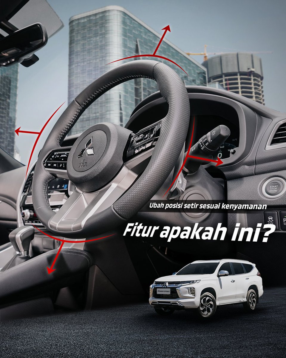 Mitsubishi_ID's tweet photo. GIVEAWAY TIME! 🎁🎁

Clue: Fitur yang memudahkan Mitsubishi Family dalam mengatur posisi setir saat pergantian pengemudi. Fitur apakah ini?

Jawab pertanyaannya dan 5 orang yang beruntung berhak mendapatkan merchandise eksklusif Mitsubishi Motors! 🔥

#MitsubishiMotors https://t.co/BsYYYDdMVa