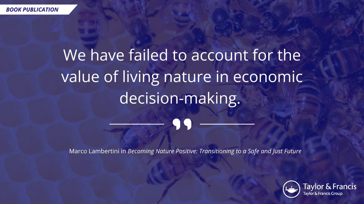 Taylor&Francis News (@tandfnewsroom) on Twitter photo From lumber to cut flowers to seafood, our economic systems only value nature once it's dead 💐 💰
New <a href="/routledgebooks/">Routledge Books</a> Becoming Nature Positive examines this market failure and charts pathways toward systemic change for ecological recovery ⬇️
newsroom.taylorandfrancisgroup.com/conservation-l… From lumber to cut flowers to seafood, our economic systems only value nature once it's dead 💐 💰
New <a href="/routledgebooks/">Routledge Books</a> Becoming Nature Positive examines this market failure and charts pathways toward systemic change for ecological recovery ⬇️
newsroom.taylorandfrancisgroup.com/conservation-l…
