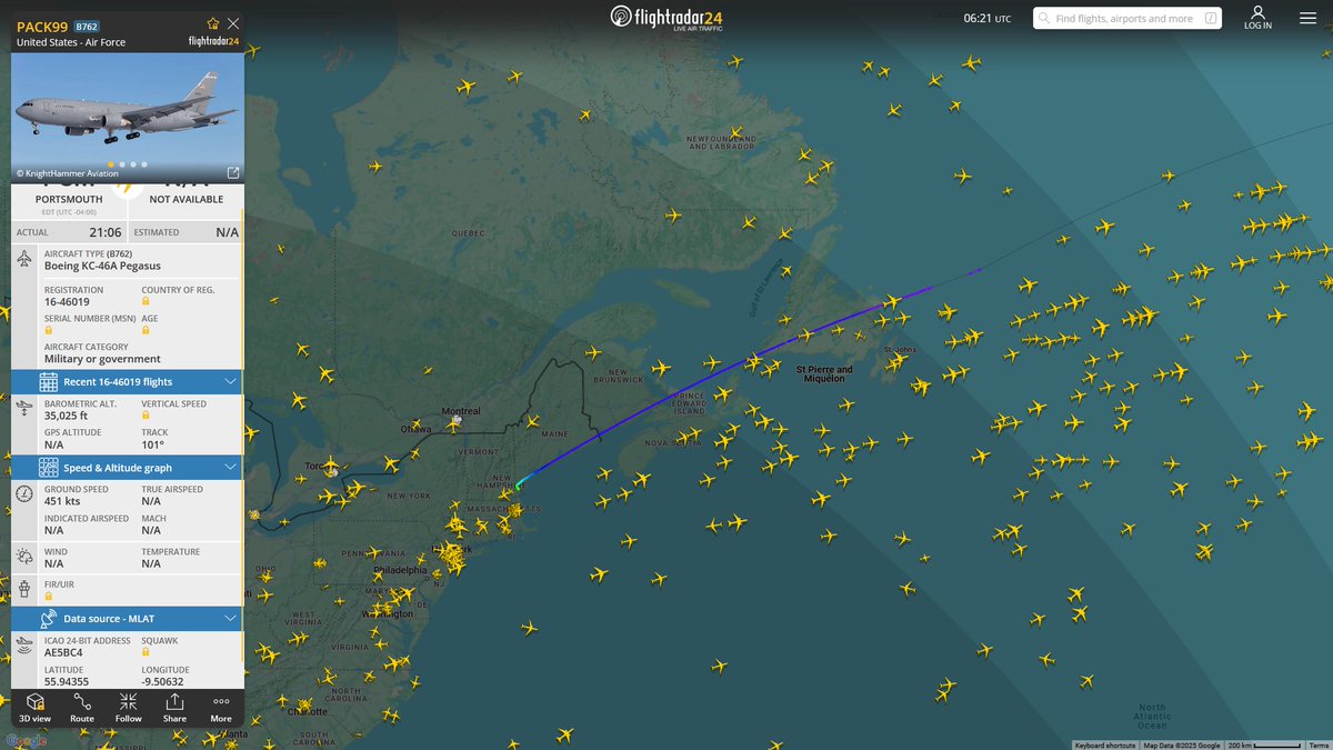 AIYeyENGDdJkjTr's tweet image. May 19, 2025
#Portsmouth ANG Base ==&amp;gt;

#PACK99 #AE5BC4 USAF KC-46A Pegasus