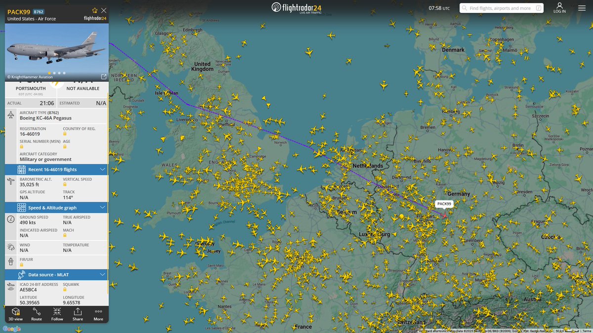 AIYeyENGDdJkjTr's tweet image. May 19, 2025
#Portsmouth ANG Base ==&amp;gt;

#PACK99 #AE5BC4 USAF KC-46A Pegasus
