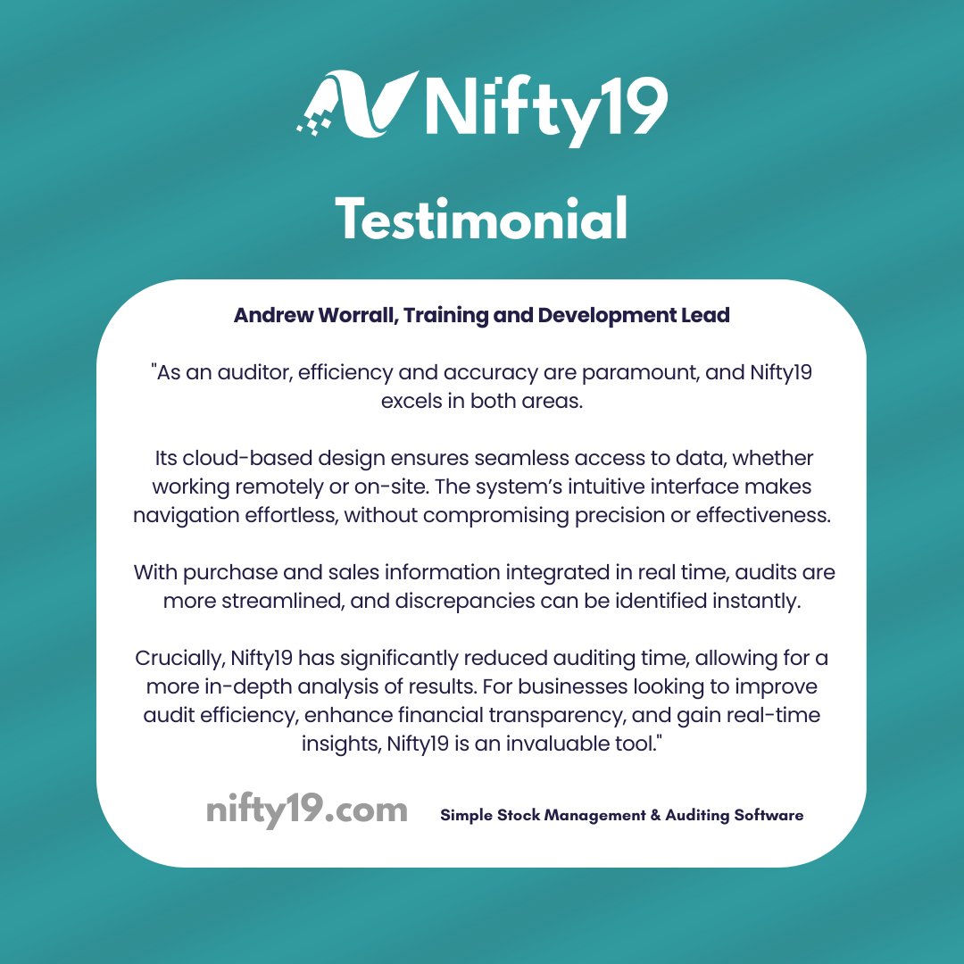 Seamless access, real-time data, and smarter audits. Andrew Worrall shares how Nifty19 transforms efficiency and insight.

Find out more about Nifty19: nifty19.com

#Nifty19 #AuditInnovation #CloudBasedSolutions #HospitalityAudit #OperationalInsights #CapconSystems