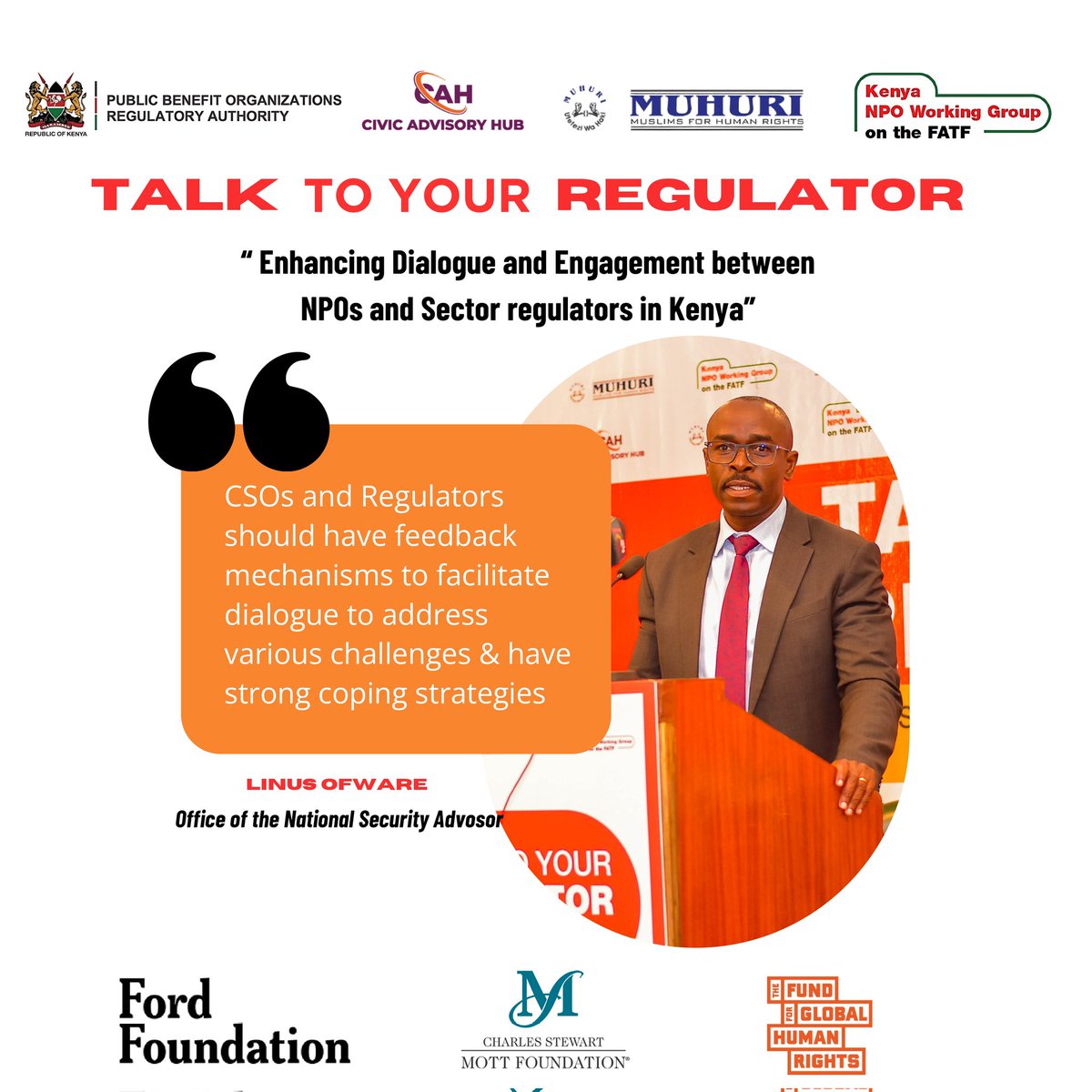 #T2RKenya Provides space for NPOs to thrive &amp; grow, making the structures &amp; environment enabling of NPOs to grow... Linus Ofware