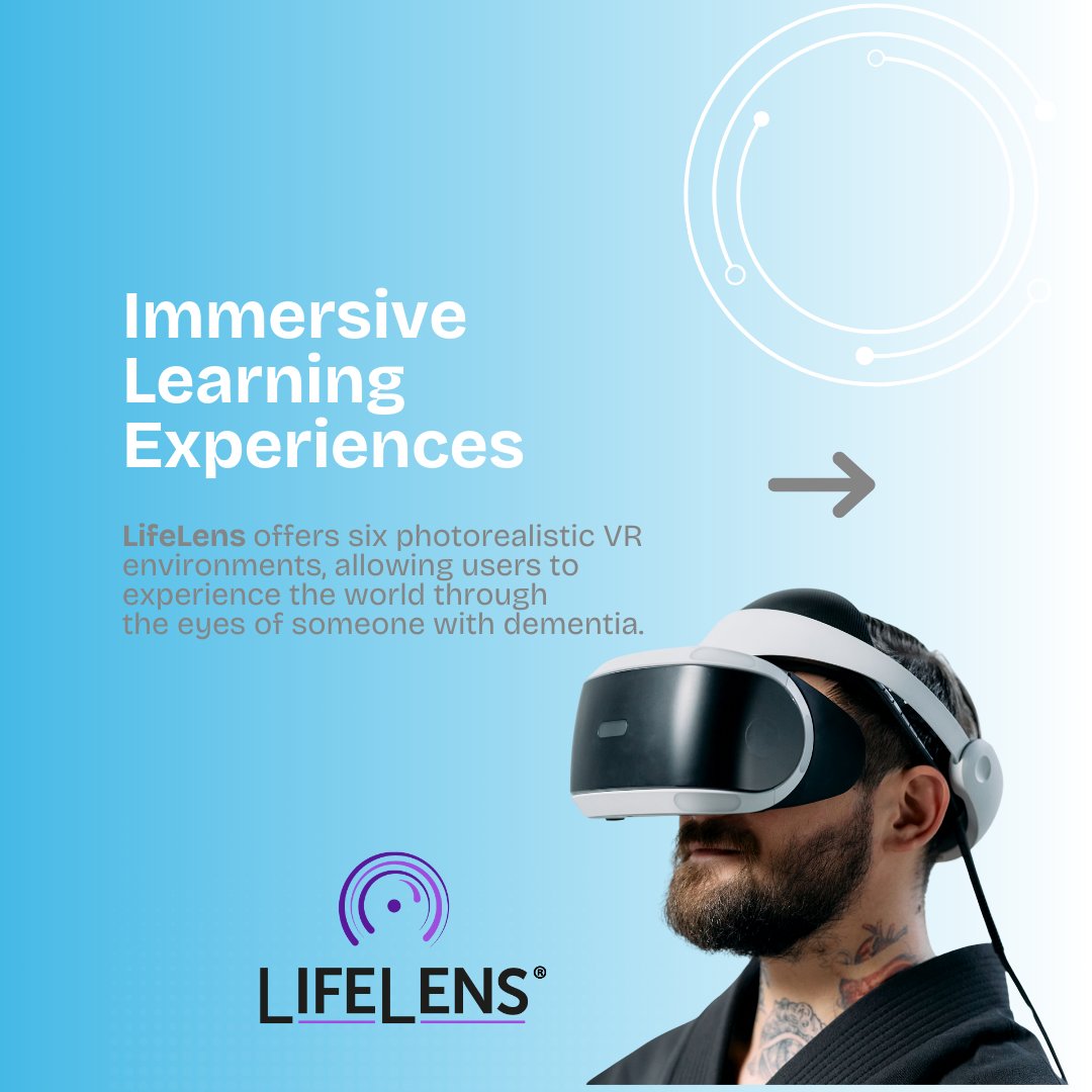 vr_lens's tweet photo. Revolutionising Dementia Care with LifeLens VR

Dive into just how immersive VR training is transforming dementia care, enhancing empathy, and improving outcomes. 

👉 Swipe to learn more and book a demo today!
https://t.co/nxFpxMAdrx https://t.co/DI0t9lKlZi