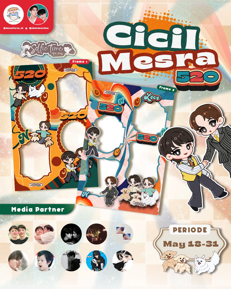 selfietimeid's tweet photo. Jangan lupa buat cobain frame event 'Cicil mesra 520' dari fanbase @ohmnanonfess 😆

Frame event OhmNanon sudah tersedia di seluruh store Selfie Time dari tanggal 18 Mei - 31 Mei 2025

#selfietime #ohmpawat #nanon https://t.co/3D7ygKbiKK